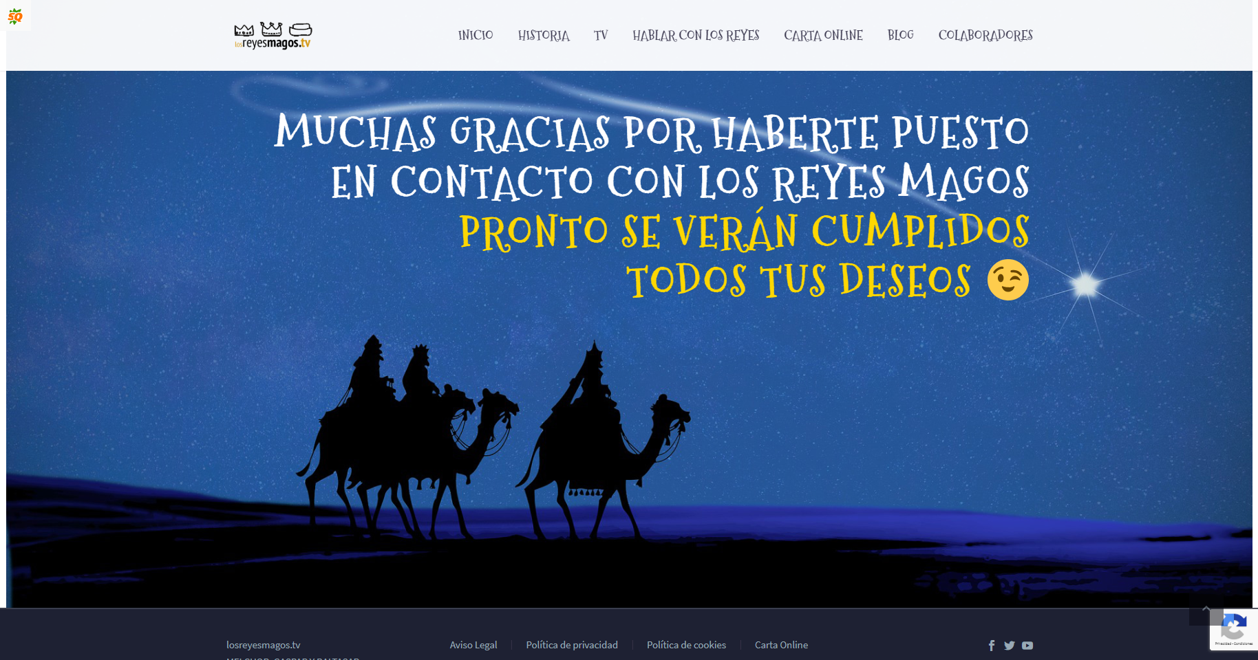 carta a los reyes magos online comprobante