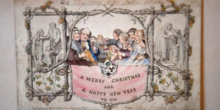 ¿Cuál es la primera tarjeta de felicitación navideña?