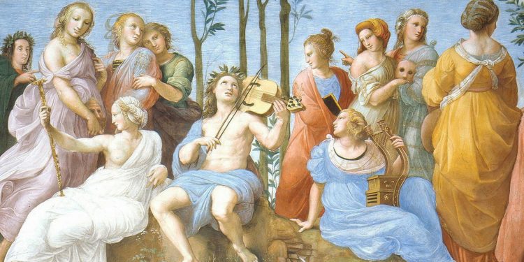 Raphael Sanzio - El Parnaso (detalle), Museo Palazzo Vaticano, Roma