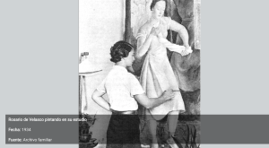 Rosario de Velasco pintando